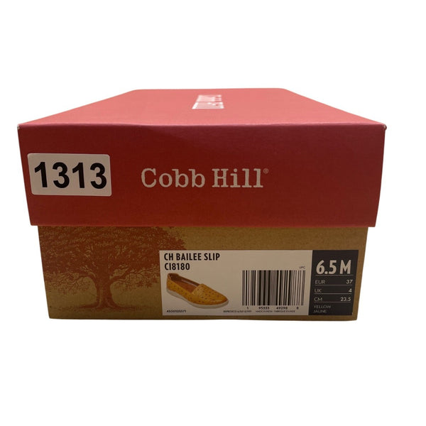 Cobb Hill Women’s Yellow Perforated Leather Slip-On Bailee Shoes Size 6.5M