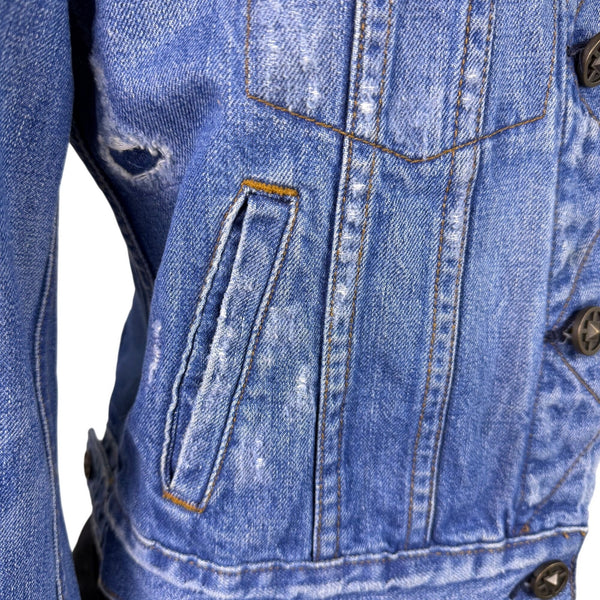 Pamela Love J.Crew Womens Blue Denim Jacket Button Front Size S
