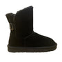 Style & Co Women’s Black Split Leather Faux Fur Lined Winter Boots Size 8M
