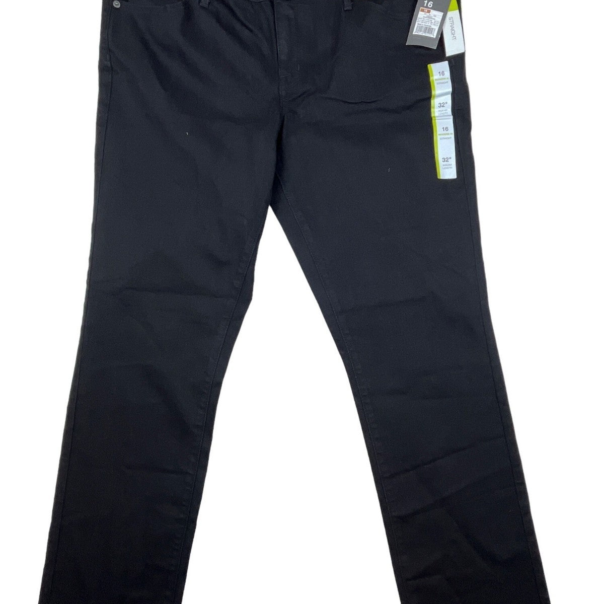 Mossimo Womens Mid-Rise Straight Jeans Size 16/32" Black Denim Modern Fit New