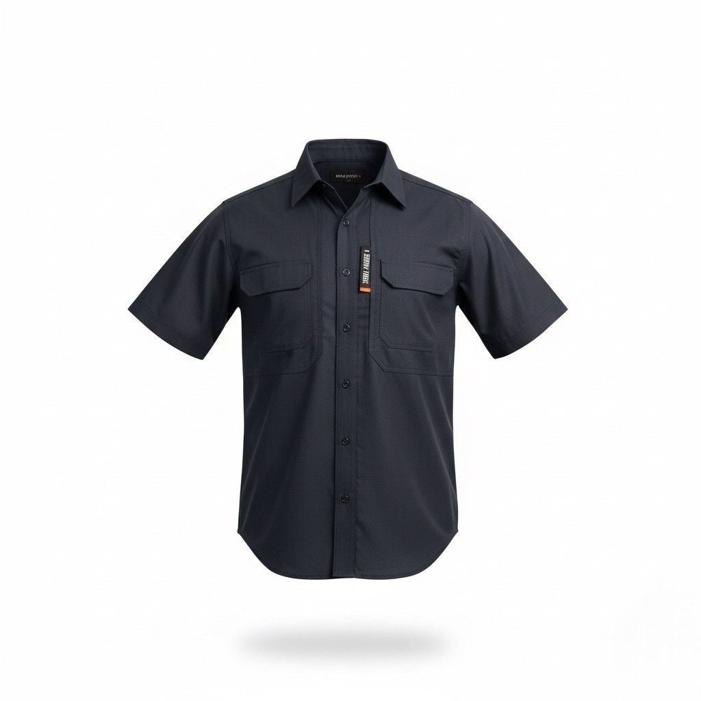 5.11 Mens Charcoal Polyester Cotton Tactical Button-Up Shirt Size S