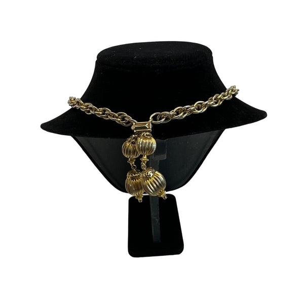 Vintage Women's Gold Tone Double Chain Necklace Sz 24in