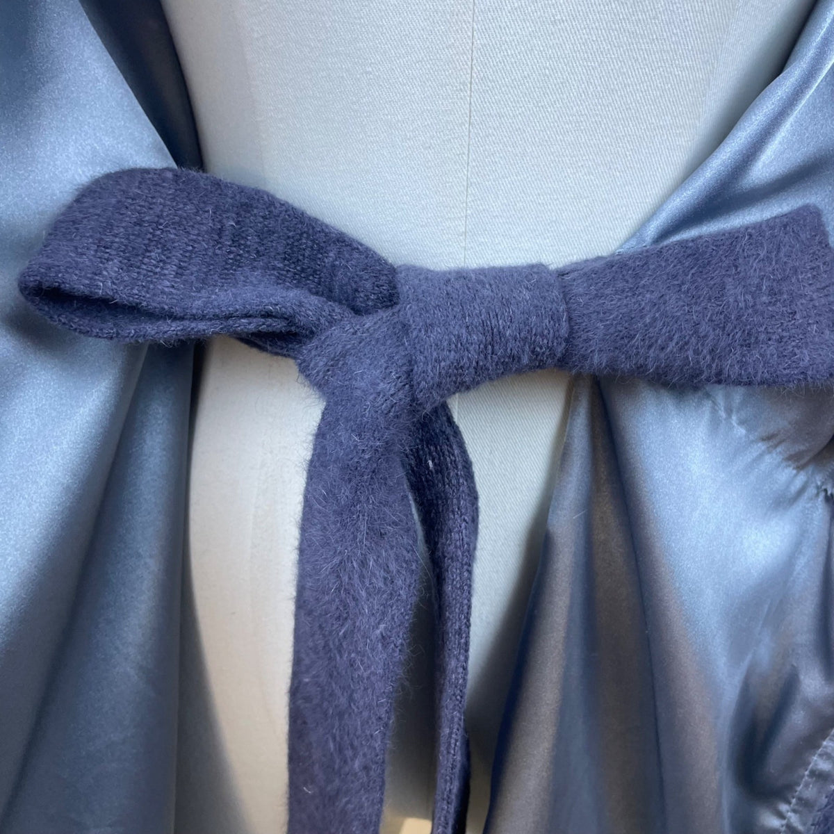 Womens Navy Blue/ Grey Wrap Cape Coat Oversized Style Sz 175/92A US L