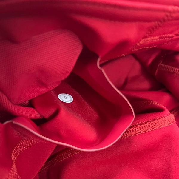 Lululemon 23" Dark Red High-Rise F&F Running Nulux Leggings Size 6 - New