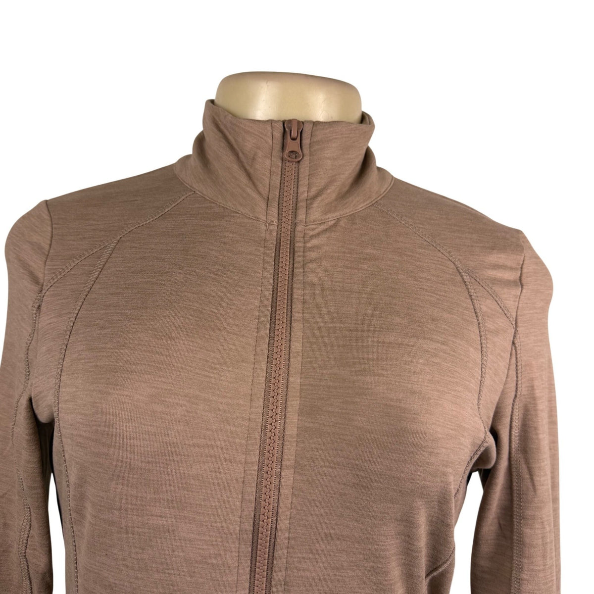 Gottex Women’s Taupe Full-Zip Long Sleeve Lightweight Sweater Size S - New