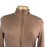 Gottex Women’s Taupe Full-Zip Long Sleeve Lightweight Sweater Size S - New