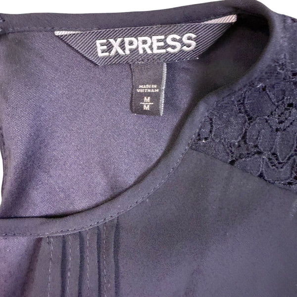 Express Womens Black Long Sleeve Dress Elegant Style Size M