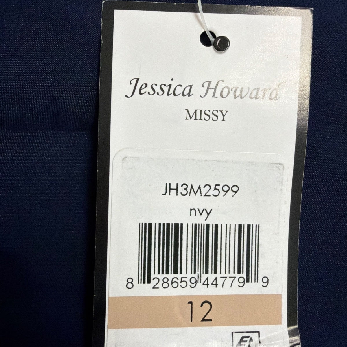 Jessica Howard Womens Navy Midi Fit & Flare Dress Size 12 Tag