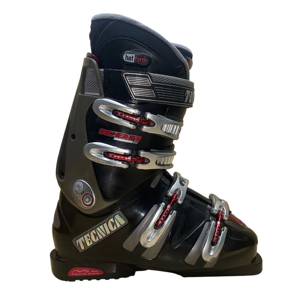 Tecnica Men’s Black & Gray Adjustable Buckles Icon DP Hot Form Ski Boots Size 9