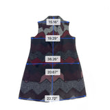 Tribal Womens Multicolor Wool Blend Sleeveless Chevron Vest  Chic Pattern Sz P/S