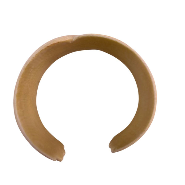 Vintage Unknown Off-White Celluloid Cuff Bracelet Twisted Rope Design