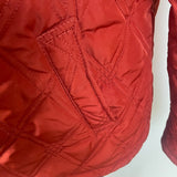 Weatherproof Womens Red Quilted Jacket  Faux Sherpa Lined Full Zip Sz M