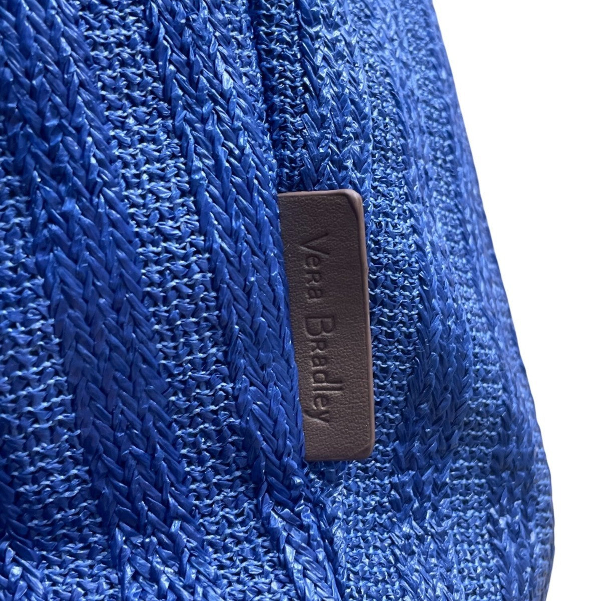 Vera Bradley Women’s Blue Woven Straw With Inner Pockets Sea Turtle Tote Bag