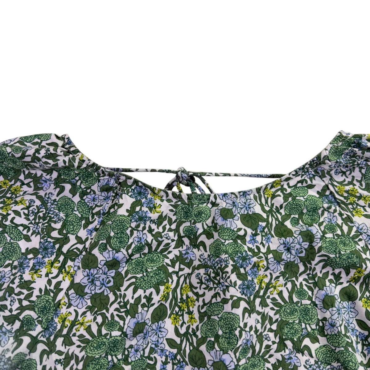 J.Crew Womens Green Floral Long Sleeve Blouse Lightweight Top