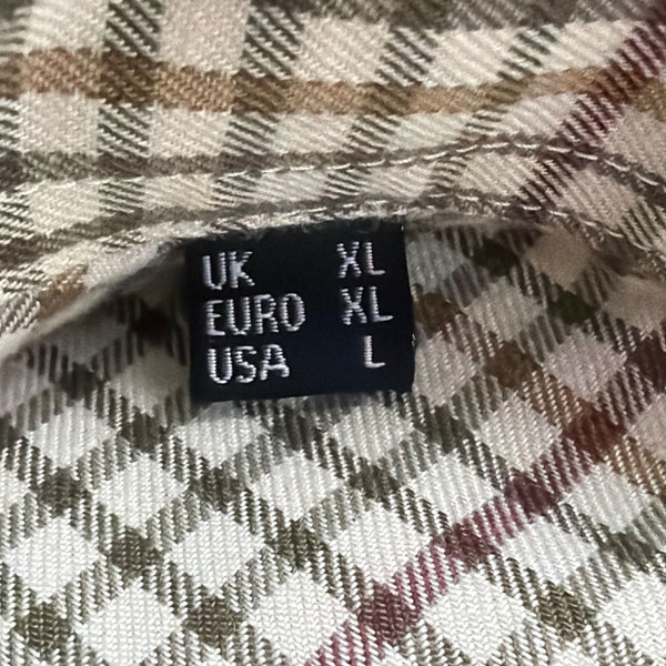 Barbour Mens Brown/Green Checked Shirt Regular Fit Sz XL