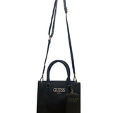 Guess Women’s Black Faux Leather Detachable Strap & Coin Pouch Crossbody Bag