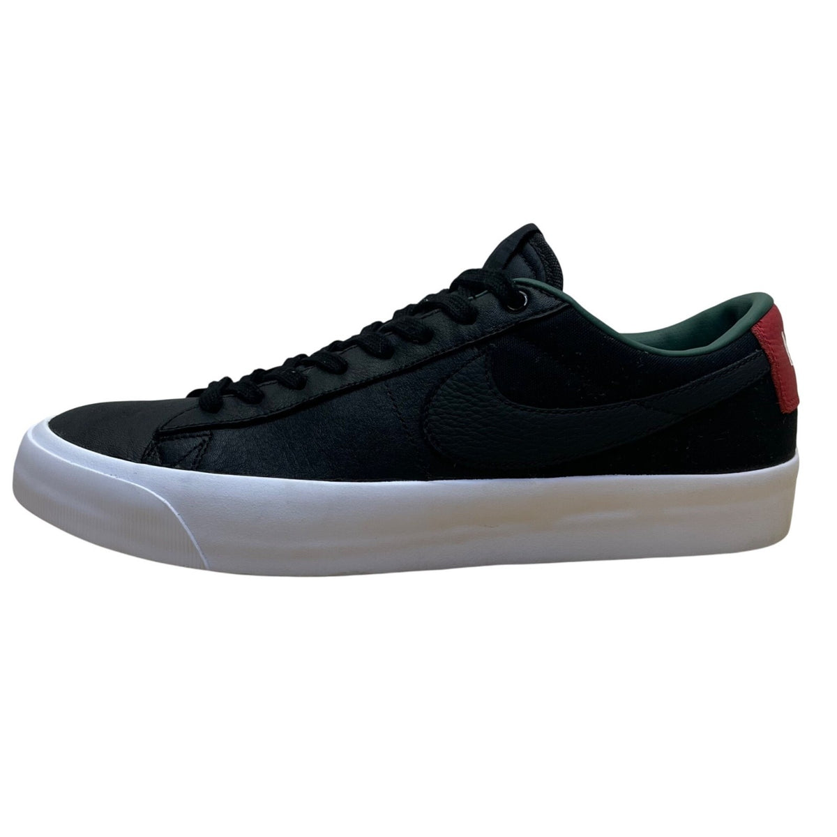 Nike Mens Black & Green Leather Low-Top Classic GT Sneakers Size 11.5