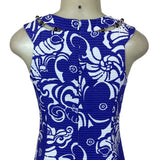 Lilly Pulitzer Purple & White Sleeveless Chain Detail Bodycon Dress Size 0