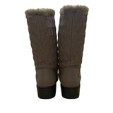 Totes Women’s Mocha Quilted Faux Fur Trim Waterproof Alaska Boots Size 10