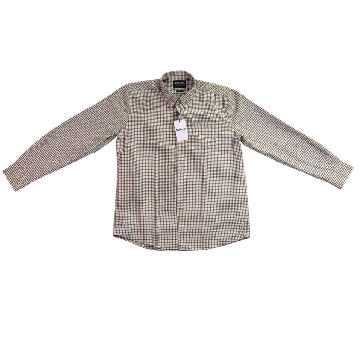 Barbour Mens Brown/Green Checked Shirt Regular Fit Sz XL