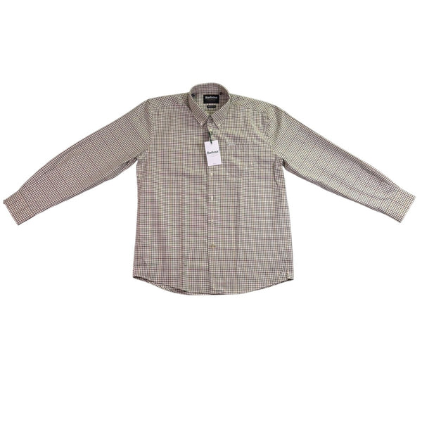 Barbour Mens Brown/Green Checked Shirt Regular Fit Sz XL