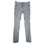 Tory Burch Women's White Blue Striped Marleen Stretchable Jeans Sz 26