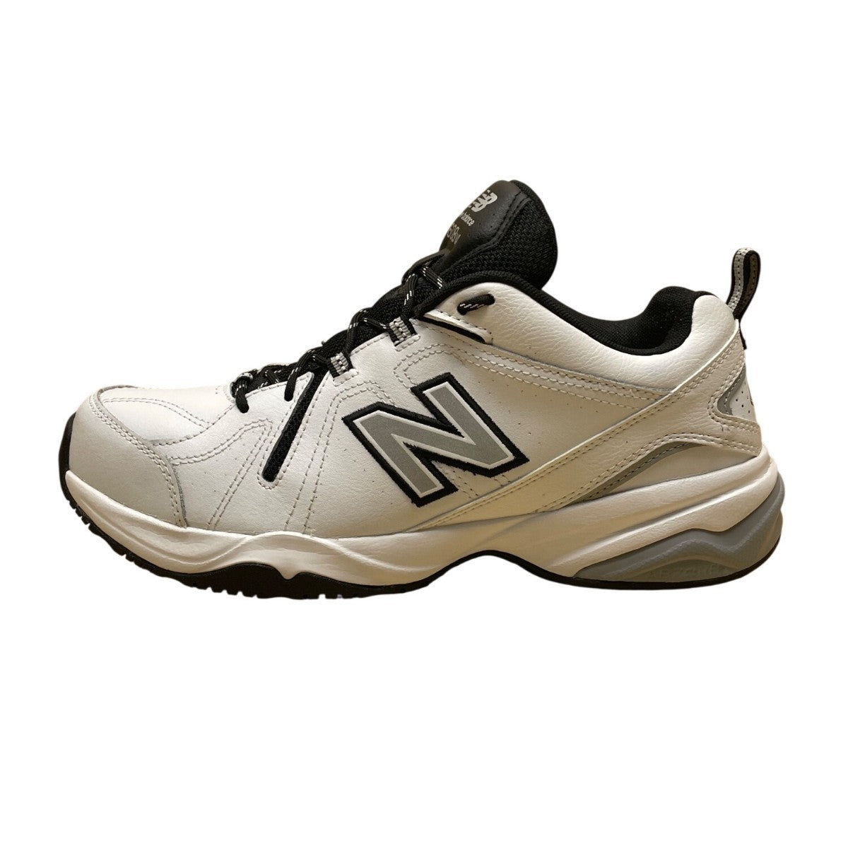 New Balance Men’s White & Black Leather 608v4 Memory Sole Training Shoes Size 9
