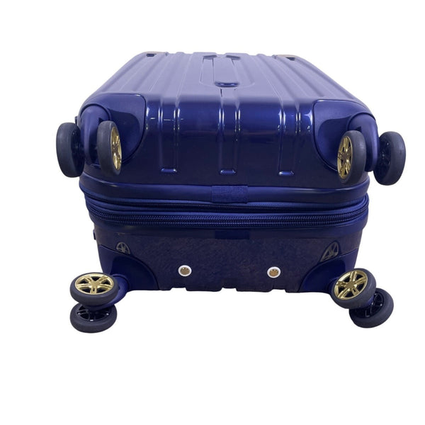 Triforce Unisex Blue Aluminum 2-Piece Luggage Set With Spinner Wheels & TSA Lock