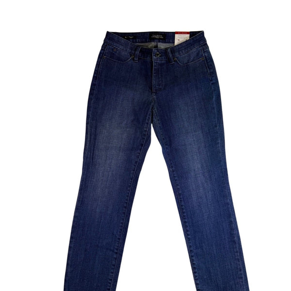 Talbots Womens Blue Straight Leg Five-Pocket Petite Jeans Size 4P