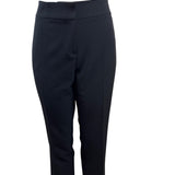 Kasper Womens Black Cropped Pants Side Zipper Closure Slim Fit Size 12P- New