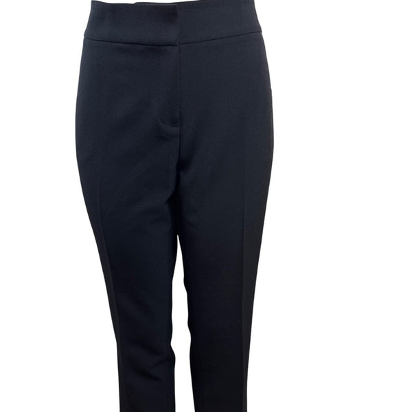 Kasper Womens Black Cropped Pants Side Zipper Closure Slim Fit Size 12P- New