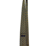 Jos A Bank Mens Gold & Blue Geometric Tie Signature Collection Handsewn