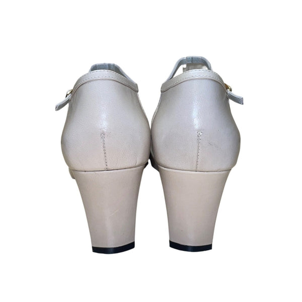 Easy Spirit Women’s Sunsand Beige Leather Nexist Strappy Heels Size 7.5M