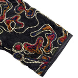 Dennis By Dennis Basso Womens Black Polyester Embroidered Jacket US Size 16