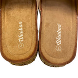 WeeBoo Women’s Beige Faux Suede Platform Slip-On Cushioned Slide Sandals Size 7