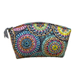 Vera Bradley Multicolor Quilted Medallion Pattern Polyester Zipper Cosmetic Bag