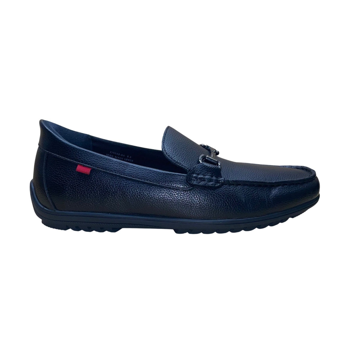 MJNY Marc Joseph Men’s Black Horse-bit Accent Slip-On Driving Loafers Size 8.5