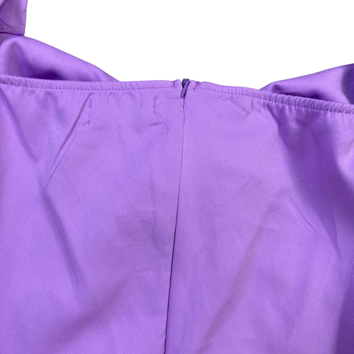 I Saw It First Womens Purple Dress Balloon Sleeves Tie-Front Size UK14 US10