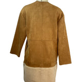 Zara W/B Brown Button-Up Coat With Pockets Size S