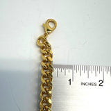 Vtg Vince Camuto Zebra Pattern Chunky Gold Tone Chain Necklace -17in Adjustable