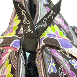 Vera Bradley Women's Black Flowered Multicolor Floral Shoulder Bucket Bag Sz M