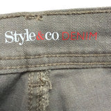 Style & Co Women Brown Slim Leg Pants High Rise Tummy Control 16P