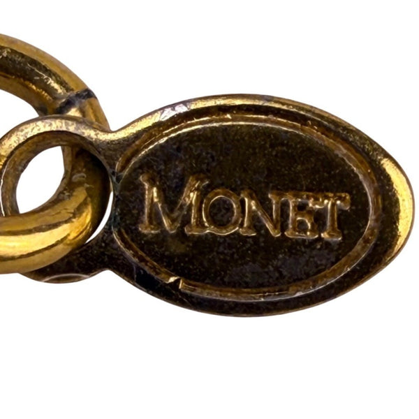 Monet Gold Tone Womens Rope Chain Necklace Vintage Classic Jewelry Piece