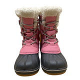 Cat & Jack Girls Pink & Gray Faux Fur Thermolite Winter Snow Boots Size 6