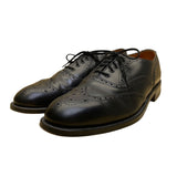 Tricker’s Mens Black Leather Brogues Lace-Up Classic Dress Shoes Size 10US