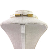 Vintage Shell & Brass Womens Necklace Bear Pendant Multi Strand Unique