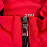 Tail Womens Red Polyester/Spandex Short Sleeve Half-Zip Performance Polo Shirt X