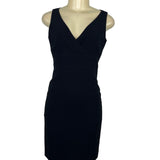 Ann Taylor Petites Black Sleeveless Sheath Dress V-Neck Back Zip Size 2P