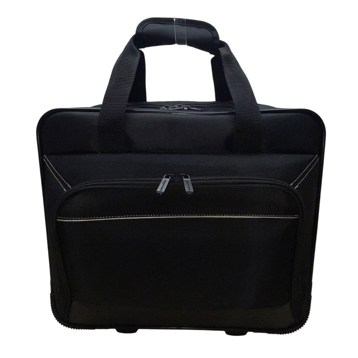 Amazon Basics Black Nylon With Handle Multi-Compartments Rolling Laptop Case