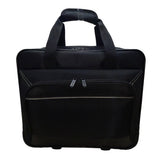 Amazon Basics Black Nylon With Handle Multi-Compartments Rolling Laptop Case